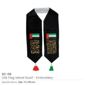 UAE Flag Velvet Scarfs