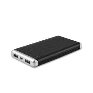 LEATHER WIRELESS – Stylish 8000mAh Wireless Power Bank with PU Leather Finish