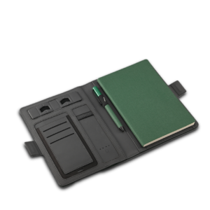 A5 SIZE NOTEBOOK – Wireless Charging Organizer with 5000mAh Power Bank