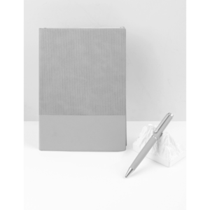 AGENDA – Classy Soft PU Notebook with 120 Sheets in Unique Corrugated Design