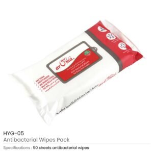 Anti-Bacterial Ingredients Wipes Pack, 50 Sheets