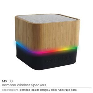 Cube Bamboo Bluetooth Speaker