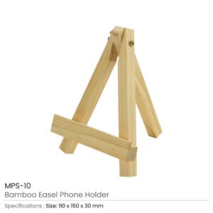 Bamboo Easel Phone Holder with Branding Options