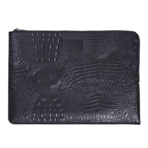 CROCOLAP POUCH – Stylish Crocodile Leatherette Laptop Sleeve with Zipper Closure