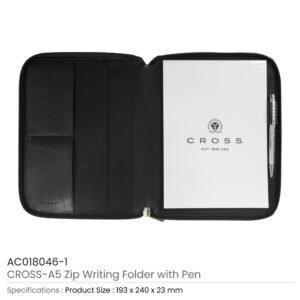 CROSS A5 Zip Writing Folder with Agenda Pen Gift Sets