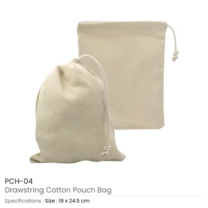 Cotton Pouch with Drawstring