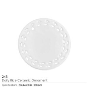 Doily Rice Ceramic Ornaments