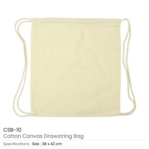 Cotton Canvas Drawstring Bags 145 GSM