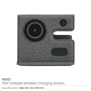 Foldable Wireless Fast Charging Station for Phone Watch Earbuds