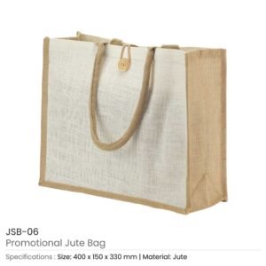 Jute Shopping Bags with Button