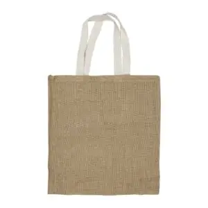 Jute Bags with White Handles, Long-lasting & Eco-friendly