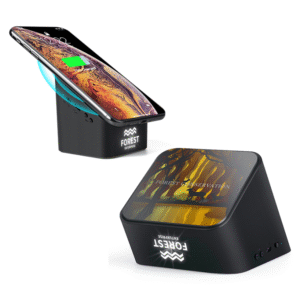 LIGHT UP SPEAKER – 3W Bluetooth Speaker with 10W Wireless Charger and Customizable Logo