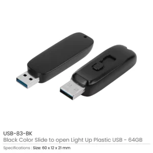 Light-Up LED Logo USB with Slide Button 64GB V. 3.0