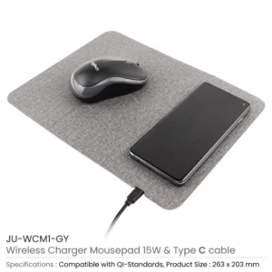 Fast Wireless Charging Mousepads 10W, Foldable Design