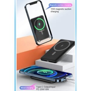PORTIBANK: 5000mAh Ultra Slim MagSafe Power Bank – Fast Wireless Charging with Smart Protection