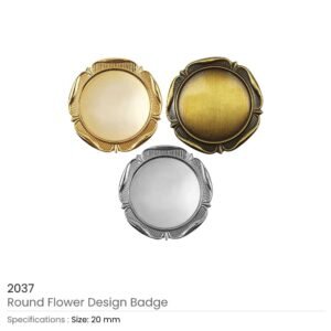 Round Flower Design Logo Badges
