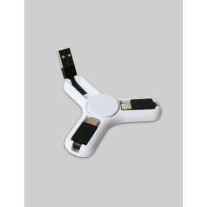SPINNER WITH CHARGING CABLES – 3-in-1 Anti-Stress Device & Charging Cable Set
