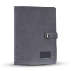 TECH WIRELESS PU PORTFOLIO – 5000mAh Powerbank, Wireless Charging & Adjustable Tablet Holder with Premium Business Organization