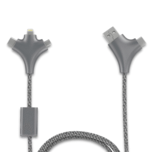 W CABLE – Versatile 3-in-1 Fabric Charging Cable with Eco-Friendly Design