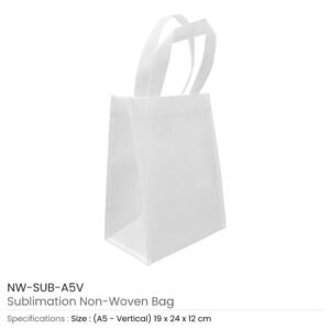 A5 White Non Woven Bags