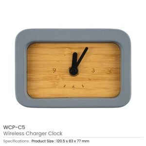 Eco-Friendly Wireless Charger with Clock 5W Output