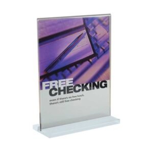 Acrylic Desk Sign Holders in Transparent