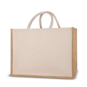 Eastwood – 10 OZ Horizontal Laminated Canvas Bag with Jute Gusset (Natural)