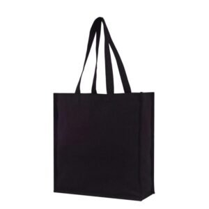 Clarke – 10 OZ Canvas Tote Bag with All Sides Gusset (Black)
