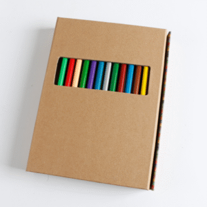 COLOURING BOOK – Tri-Fold Kraft Coloring Kit with 24 Pencils
