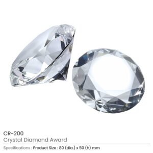Crystal Diamond Awards Paperweight Style