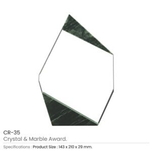 Crystal and Marble Awards in Hardboard Box