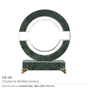 Round Crystal and Marble Awards in Hardboard Box