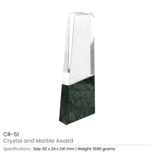 Crystal and Marble Awards with Wooden Gift Box