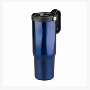 EXPLORER Powder Coating – Versatile 900ml Recycled Stainless Steel Mug with Straw