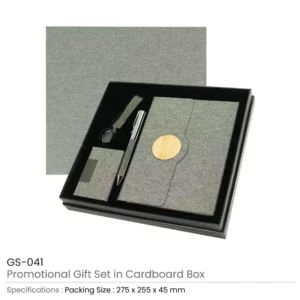 Promotional rPET Gift Sets in Black Cardboard Box GS-041