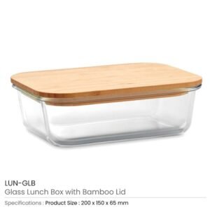 Glass Lunch Box with Bamboo Lid