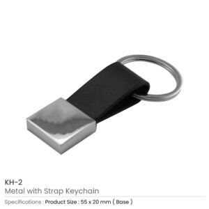 Metal Keychain with Strap