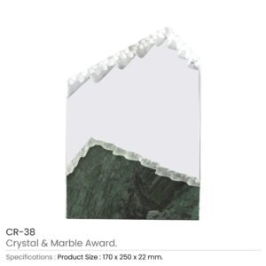 Mountain Shaped Crystal & Marble Awards in the Box