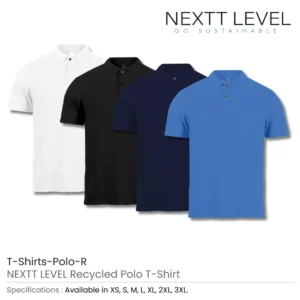 NEXTT LEVEL Polo T-Shirts in Recycled Material