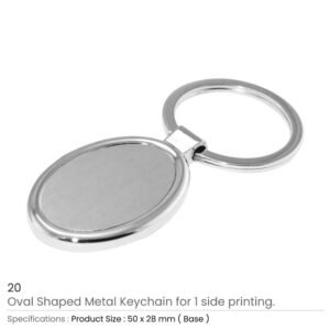 Oval Metal Keychains