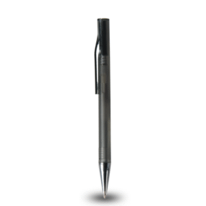 PLASTIC PEN – Sleek Push-Type Ballpen with Chromed Button and Blue Ink