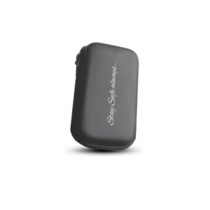 PU POUCH – Compact Black Organizer with Elastic Holders and Zipper Closure