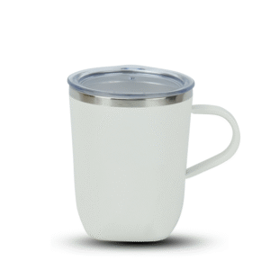 SUPREME MUG – 300ml Double Wall Stainless Steel Slim Mug with Plastic Lid