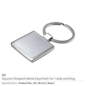 Square Metal Keychains