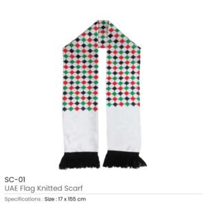 UAE Flag Knitted Scarf