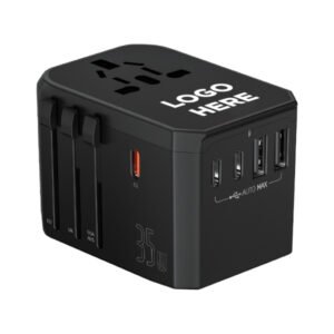 AD 13 UNIVERSAL TRAVEL ADAPTER LIGHT UP LOGO