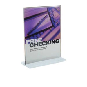 Acrylic Desk Sign Holders in Transparent