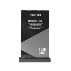 Black Crystal with Silver Plate