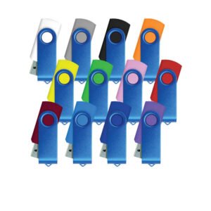 Matt Blue Swivel USB Flash Drives