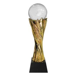 Crystal Globe Trophy with Metallic Body